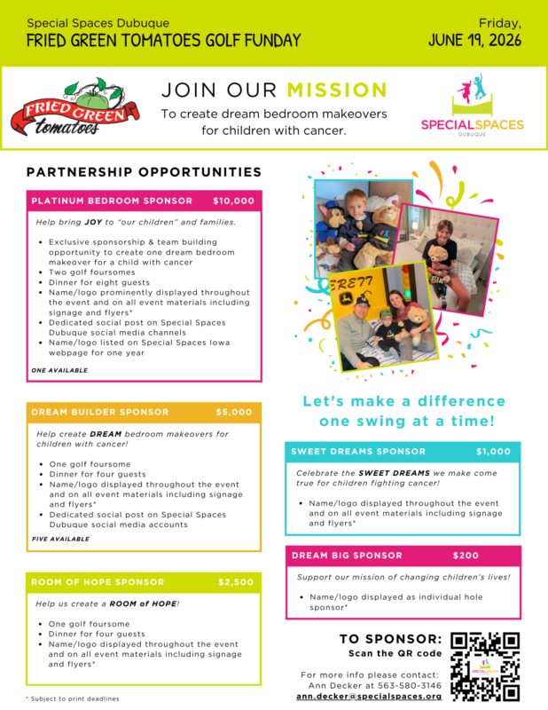 Fried Green Tomatoes Golf Funday benefitting Special Spaces Dubuque